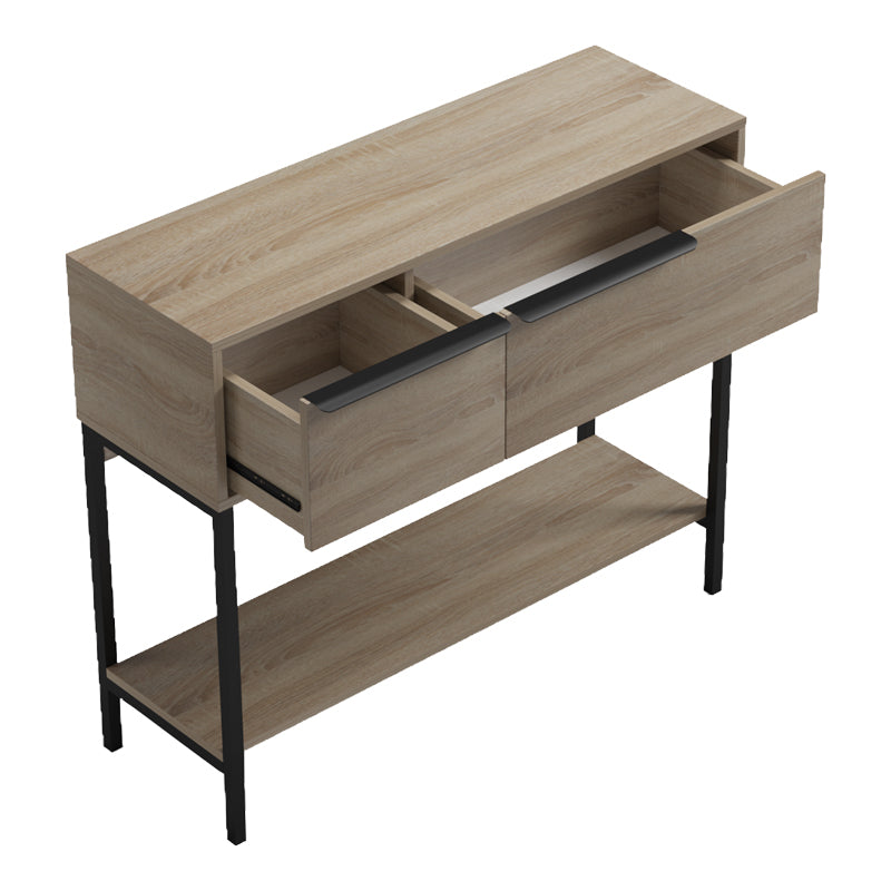 Κονσόλα Nordic pakoworld σε sonoma-μαύρη απόχρωση 90x29