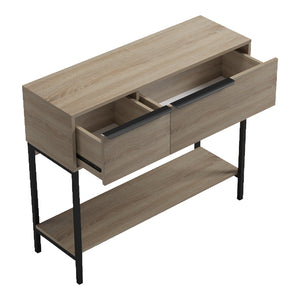 Κονσόλα Nordic pakoworld σε sonoma-μαύρη απόχρωση 90x29
