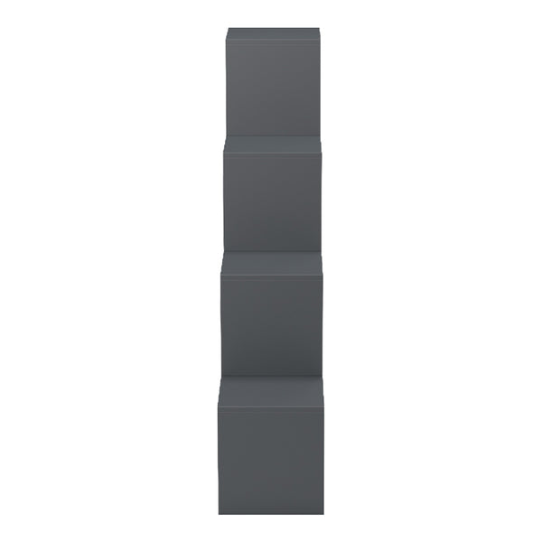 Βιβλιοθήκη Scala pakoworld ανθρακί 129.5x29x129.5εκ