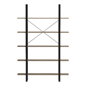 Βιβλιοθήκη-Ραφιέρα Loftie pakoworld sonoma-μαύρο μέταλλο 126x28x165εκ