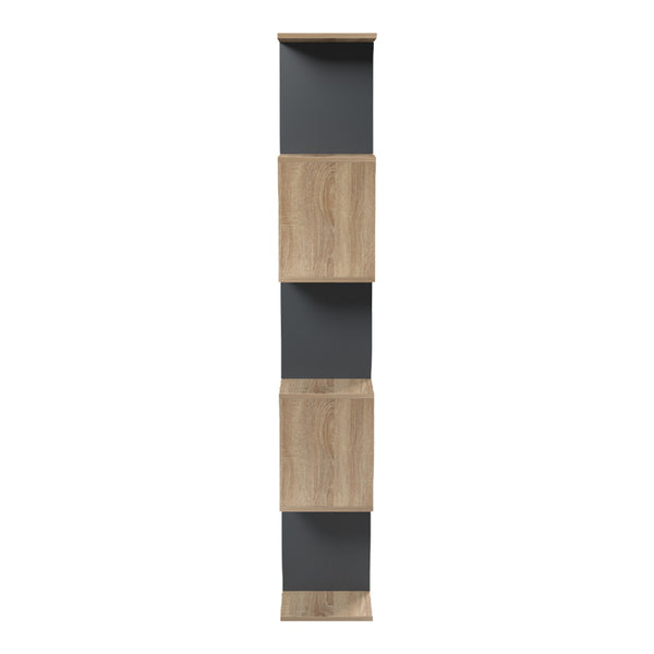 Βιβλιοθήκη Tetri pakoworld sonoma-ανθρακί 121.8x25.4x158.8εκ