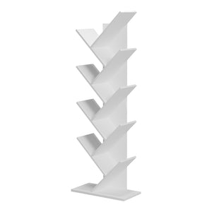 Βιβλιοθήκη Fyllo pakoworld λευκό 50x25x141.5εκ