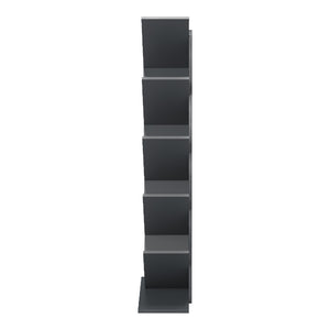 Βιβλιοθήκη Fyllo pakoworld ανθρακί 50x25x141.5εκ