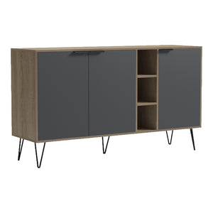 Μπουφές Balain pakoworld sonoma-ανθρακί 142x35.5x83εκ