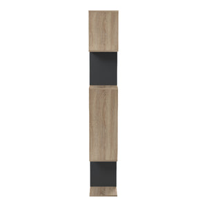 Βιβλιοθήκη Mito pakoworld sonoma-ανθρακί 108.5x25x161εκ