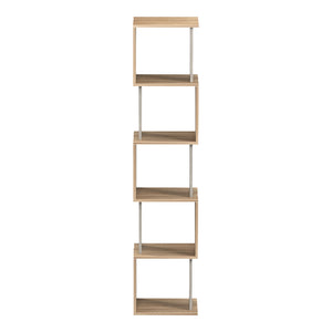 Βιβλιοθήκη Cubik pakoworld sonoma- γκρι μπεζ οψη μαρμάρου 35x30x161εκ