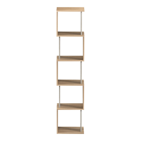 Βιβλιοθήκη Cubik pakoworld sonoma- γκρι μπεζ οψη μαρμάρου 35x30x161εκ