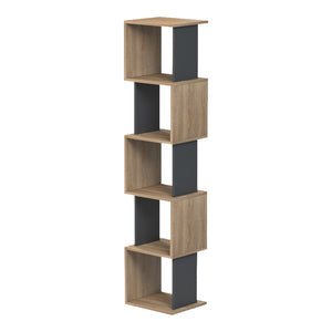 Βιβλιοθήκη Cubik pakoworld sonoma- ανθρακί 35x30x161εκ