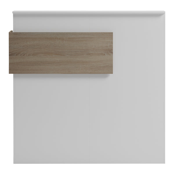 Γραφείο reception Optima pakoworld με led λευκό-sonoma 110x40x110εκ