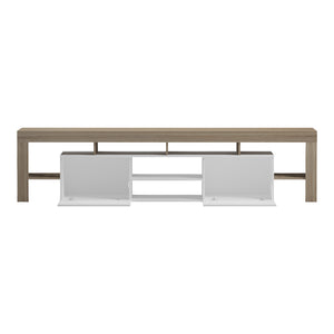 Έπιπλο τηλεόρασης Liner pakoworld sonoma-λευκό 210x40x50εκ