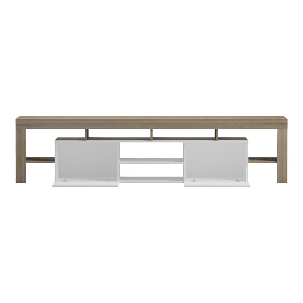 Έπιπλο τηλεόρασης Liner pakoworld sonoma-λευκό 210x40x50εκ