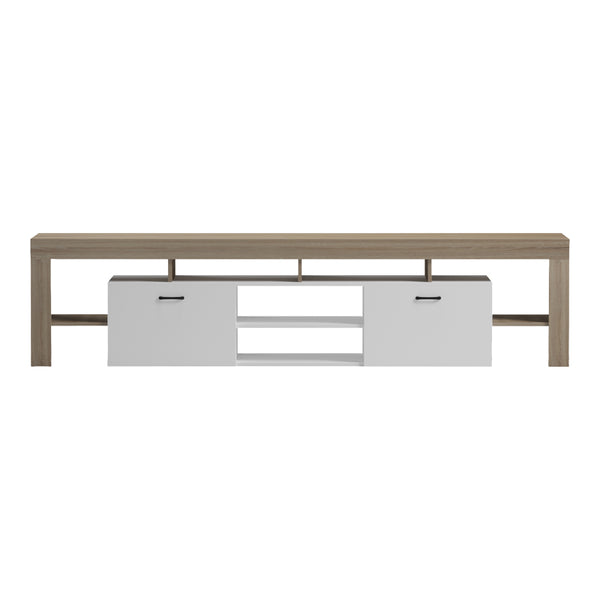 Έπιπλο τηλεόρασης Liner pakoworld sonoma-λευκό 210x40x50εκ