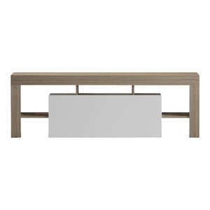 Έπιπλο τηλεόρασης Liner pakoworld sonoma-λευκό 150x40x50εκ