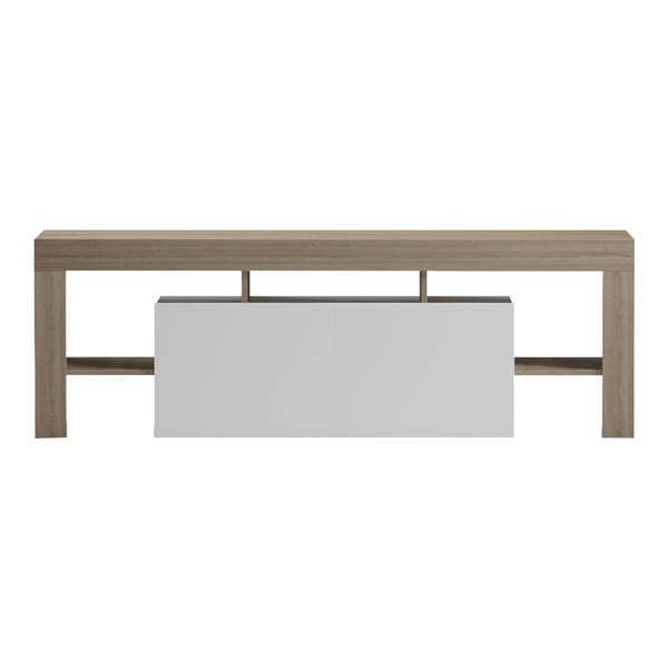 Έπιπλο τηλεόρασης Liner pakoworld sonoma-λευκό 150x40x50εκ