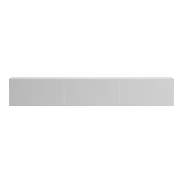 Έπιπλο τηλεόρασης επιτοίχιο με Led Rival pakoworld λευκό 180x35x30εκ