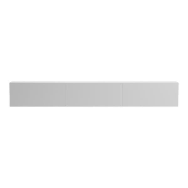 Έπιπλο τηλεόρασης επιτοίχιο με Led Rival pakoworld λευκό 210x35x30εκ