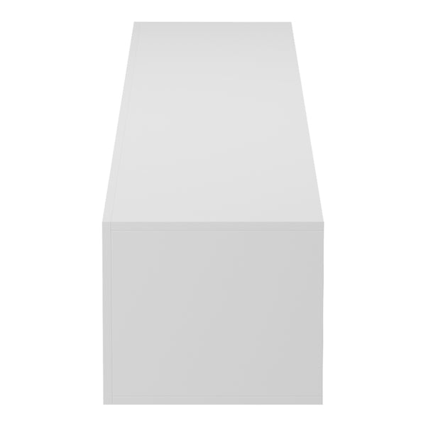 Έπιπλο τηλεόρασης επιτοίχιο με Led Rival pakoworld λευκό 210x35x30εκ