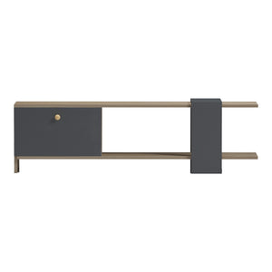 Έπιπλο τηλεόρασης Standi pakoworld σε sonoma-ανθρακί 120x25x36.8εκ