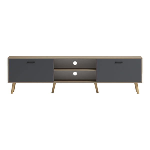 Έπιπλο τηλεόρασης Gorna pakoworld sonoma-ανθρακί 180x35x48.6εκ