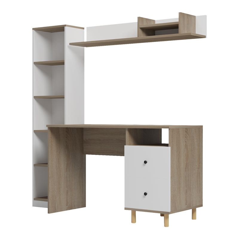 Σύνθεση γραφείου Kontor pakoworld sonoma-λευκό 160x50x158