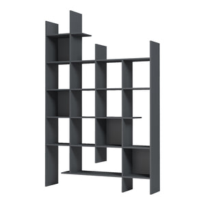 Βιβλιοθήκη Manco pakoworld ανθρακί 122x25.5x188εκ