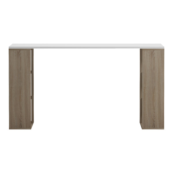Γραφείο με ραφιέρα  Colmar pakoworld sonoma-λευκό 140x60x75εκ