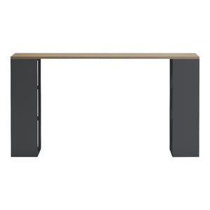 Γραφείο με ραφιέρα Colmar pakoworld ανθρακί- sonoma 140x60x75εκ