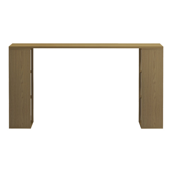 Γραφείο με ραφιέρα Colmar pakoworld σε ανοιχτό καρυδί 140x60x75εκ