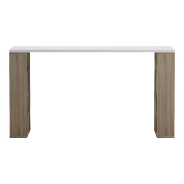 Γραφείο με ραφιέρα Labirent pakoworld sonoma-λευκό 140x60x75εκ