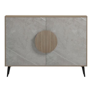 Μπουφές Gora pakoworld sonoma-μπεζ οψη μαρμαρου 110x35.5x82εκ