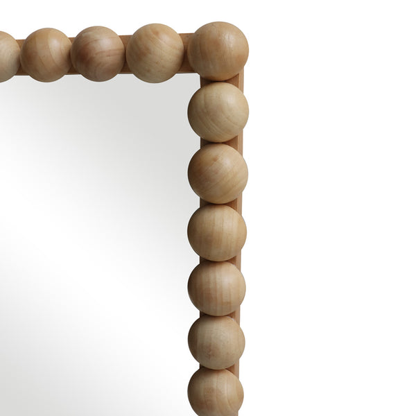 Καθρέπτης Ledalo pakoworld ξύλο σε φυσική απόχρωση 45x4.5x130εκ