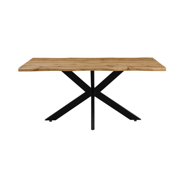 Tραπέζι Gilman pakoworld MDF sonoma-μαύρο 150x90x75εκ