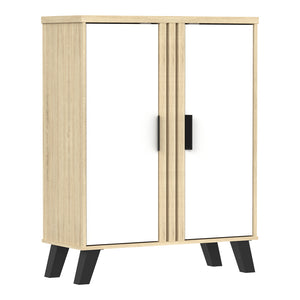 Παπουτσοθήκη-ντουλάπι Shoby pakoworld λευκό-sonoma 70.5x30x91εκ