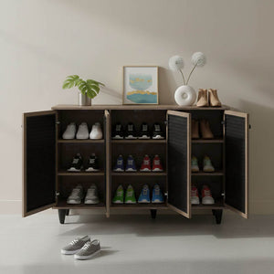 Παπουτσοθήκη-ντουλάπι Ronan pakoworld χρώμα φυσικό 105x35x66εκ