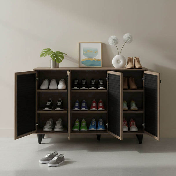 Παπουτσοθήκη-ντουλάπι Ronan pakoworld χρώμα φυσικό 105x35x66εκ