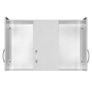 Πατάρι ντουλάπας Zelia pakoworld τρίφυλλο λευκό 90x42x60εκ