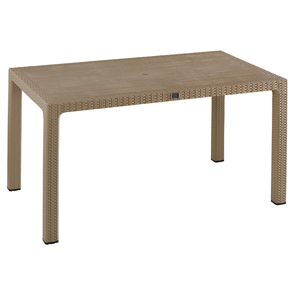 Τραπεζαρία Explore-Ignite pakoworld σετ 5τεμ PP cappuccino 150x90x73