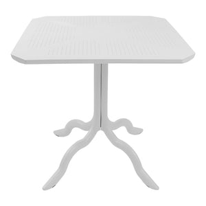 Τραπέζι Icon pakoworld PP σε λευκή απόχρωση 80x80x74.5εκ