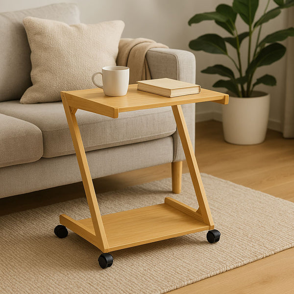 Βοηθητικό τραπέζι Fit pakoworld MDF φυσικό 50x39x59εκ