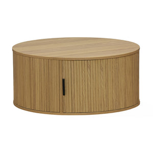 Τραπέζι σαλονιού Scandi pakoworld MDF σε φυσική απόχρωση Φ80x35.5εκ