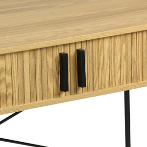 Γραφείο εργασίας Scandi pakoworld MDF/Metal σε φυσική απόχρωση με μεταλλικά μαύρα πόδια 120x60x76