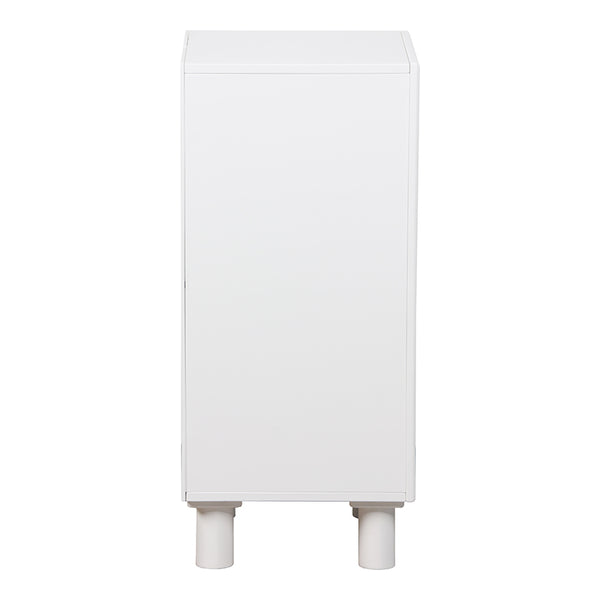 Κομοδίνο Emersi pakoworld MDF σε λευκή απόχρωση 40x32x70εκ