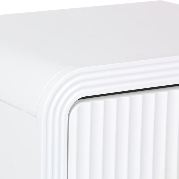 Κομοδίνο Zeplen pakoworld MDF σε λευκή απόχρωση 40x30x53εκ
