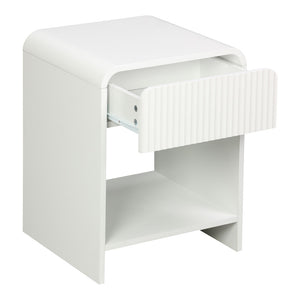 Κομοδίνο Lemperto pakoworld MDF σε λευκή απόχρωση 40x40x53εκ