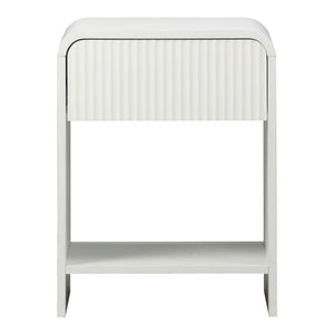 Κομοδίνο Lemperto pakoworld MDF σε λευκή απόχρωση 40x40x53εκ
