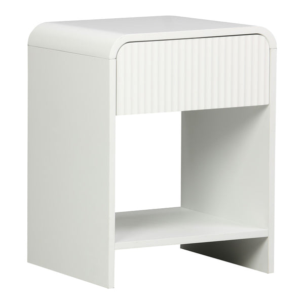 Κομοδίνο Lemperto pakoworld MDF σε λευκή απόχρωση 40x40x53εκ