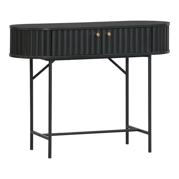Κονσόλα Zakro pakoworld MDF-μέταλλο σε μαύρη απόχρωση 100x35x75εκ