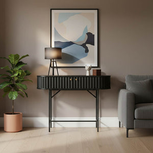 Κονσόλα Zakro pakoworld MDF-μέταλλο σε μαύρη απόχρωση 100x35x75εκ