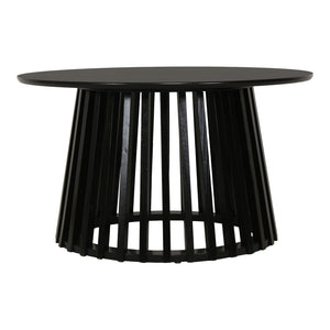 Τραπέζι σαλονιού Domonic pakoworld mdf σε μαύρη απόχρωση Φ80x45εκ