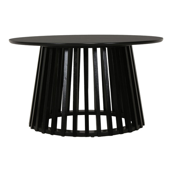 Τραπέζι σαλονιού Domonic pakoworld mdf σε μαύρη απόχρωση Φ80x45εκ